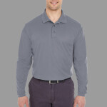 Men's Cool & Dry Long Sleeve Mesh Piqué Polo