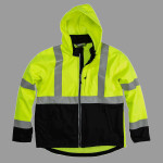 Men's Hi-Vis Class 3 Hooded Soft Shell Jacket