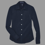 Women's Crown Collection® Solid Stretch Twill Woven Dress Shirt