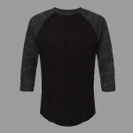 Unisex Baseball Fine Jersey Three-Quarter Sleeve Tee