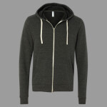 Unisex Triblend Sponge Fleece Full-Zip Hoodie Sweatshirt