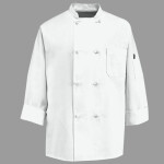 Eight Knot Button Chef Coat with Thermometer Pocket