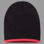 8" Bottom-Striped Beanie