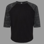 Youth Baseball Fine Jersey Three-Quarter Sleeve Tee