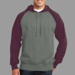 Raglan Colorblock Pullover Hooded Sweatshirt