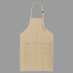 Easy Care Extra Long Bib Apron with Stain Release