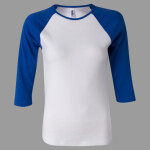 Women’s 1X1 Baby Rib Raglan Three-Quarter Sleeve Tee