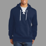 Lace Up Pullover Hooded Sweatshirt