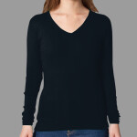 4376 Baby Rib L/S V-Neck