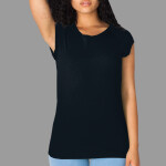 6377 Sheer Jersey Cap Sleeve Raglan T-Shirt
