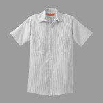 Short Sleeve Striped Industrial Work Shirt