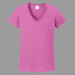Women's Heavy Cotton 100% Cotton V Neck T Shirt