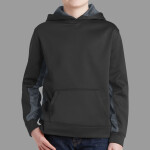 Youth Sport Wick ® CamoHex Fleece Colorblock Hooded Pullover