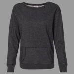 Women’s Glitter French Terry Wide Neck Sweatshirt