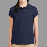 Girls Silk Touch Peter Pan Collar Polo