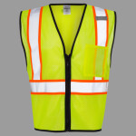 Unisex Economy Contrasting Vest with Zippered Front