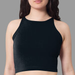 8369 Cotton Spandex Jersey Sleeveless Crop Top