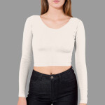 8379 L/S Cotton Spandex Jersey Crop Top