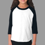 BB153 Toddler Poly-Cotton 3/4 Sleeve Raglan