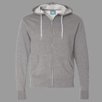 Unisex Lightweight Full-Zip Hooded Sweatshirt