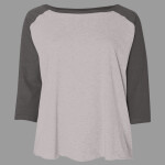 Women's Curvy Collection Baseball Three-Quarter Sleeve Tee