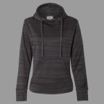 Women's Odyssey Striped Performance Fleece Lapover Hooded Sweatshirt