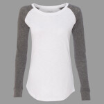 Women’s Preppy Patch Slub Long Sleeve T-Shirt