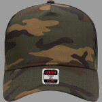 OTTO CAP® Camouflage 5 Panel Mid Profile Mesh Back Trucker Hat