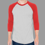 Unisex 50/50 Raglan Three-Quarter Sleeve Tee