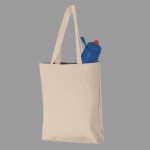 11L Canvas Tote with Contrast-Color Handles