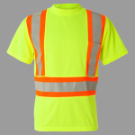 Unisex Class 2 Flat Stitch Self-Fabric Panels T-Shirt