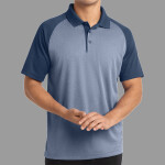 PosiCharge ® RacerMesh ® Raglan Heather Block Polo