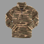 Unisex Sherpa Fleece Quarter-Zip Pullover
