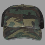 Garment Washed Printed Trucker Cap