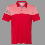Men's Heathered 3-Stripes Colorblocked Polo