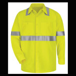 Men's Tall High Visibility Long Sleeve Work Shirt