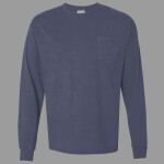 Unisex Garment-Dyed Long Sleeve T-Shirt With a Pocket