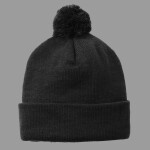 Solid Pom Pom Beanie
