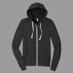 Unisex Triblend Sponge Fleece Full Zip Hoodie