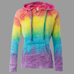 Women’s Courtney Burnout V-Notch Hooded Sweatshirt