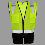 Unisex Black Bottom Mesh Class 2 Vest
