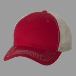 Contrast-Stitch Mesh-Back Cap