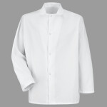 Men's Gripper-Front Short Butcher Coat