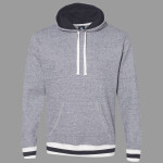 Unisex Peppered Fleece Lapover Hooded Sweatshirt