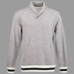 Men's Peppered Fleece Shawl Collar Sweatshirt