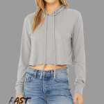 Women’s Triblend Crop Long Sleeve Hoodie Tee
