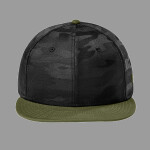 Camo Flat Bill Snapback Cap