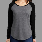 Women's PosiCharge ® Long Sleeve Tri Blend Wicking Scoop Neck Raglan Tee
