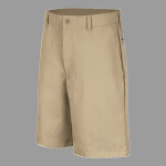 Men's Extended Sizes Cotton Casual Plain Front Shorts