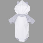 Infant Fine Jersey Raglan Bodysuit with Hood & Ears